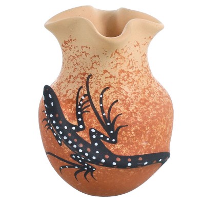 Zuni Indian Gecko Pottery Hand Crafted By Artist Lorenda Cellicion RX118008