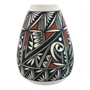 Hand Crafted Native American Acoma Pottery By Artist LV JX130395