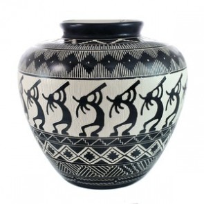 Native American Navajo Kokopelli Hand Crafted Pottery JX130438
